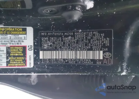 2016 Toyota Corolla Le из США, поврежденный, VIN 2T1BURHE2GC690545